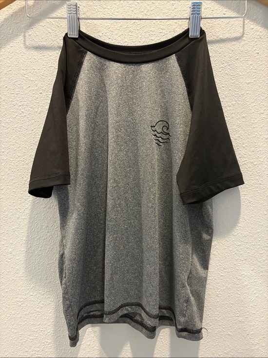 art class Other - art class Boy’s Gray and Black Rashguard Swim Shirt Short Sleeve Tee